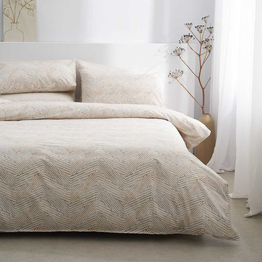 Vesta Home Ariadni Σετ Σεντόνια King Size με Λάστιχο 240x270+35εκ. Μπεζ (4τμχ)