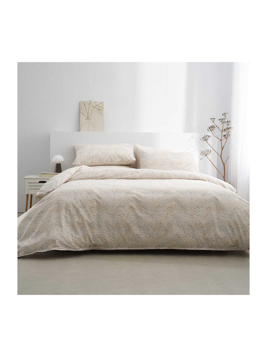 Vesta Home Ariadni Подредба Чаршафи King Size с Еластична Лента 240x270+35см Бежови (4 Бройки)
