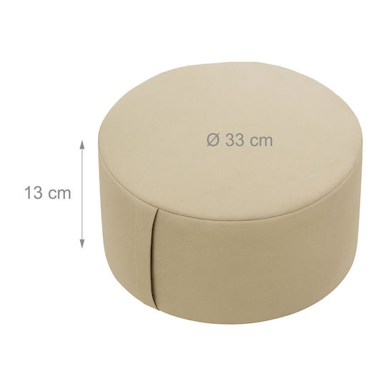 Relaxdays Meditation Cushion 13x33cm Buckwheat Beige