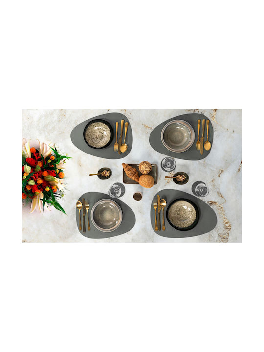 Tiseco Set De Masă Din Țesătură Gri 43x32cm