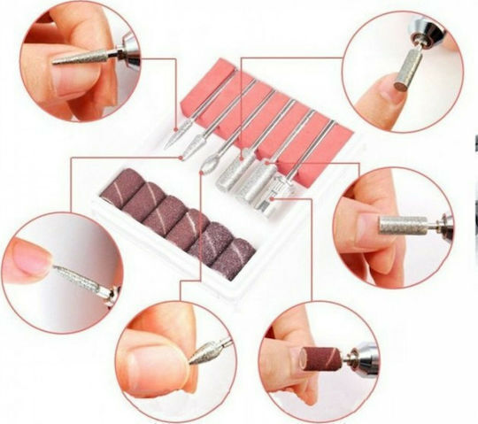 Nail Drill Power 15W Silver 30000 Rounds with Pedal