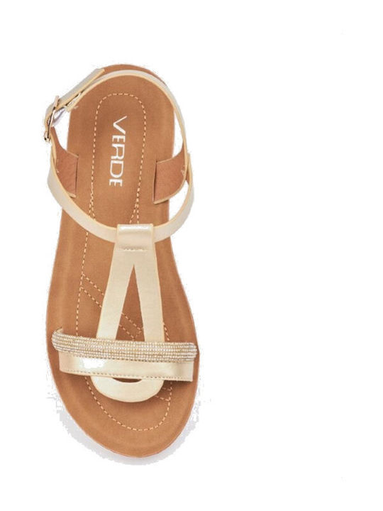 Women's Flat Sandals Gold