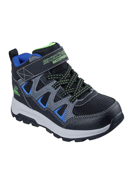Kids Sneakers High With Hoop & Loop Closure Black