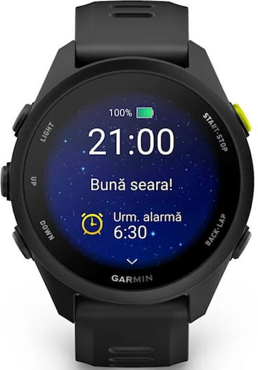 Garmin Forerunner 70 43mm Αδιάβροχο Smartwatch με Παλμογράφο (Μαύρο)