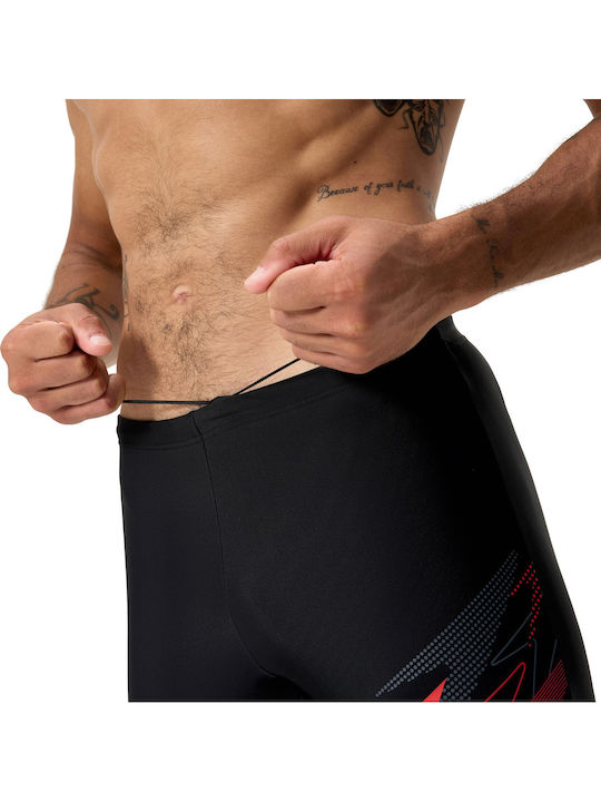 Speedo Medley Logo Costum de Înot Competitional Jammer pentru Bărbați Negru