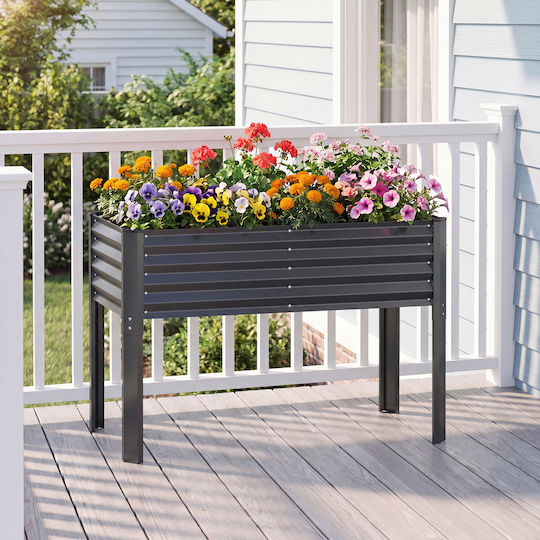 Costway Метална Сива Кутия за Саксии 77.5x60x118см
