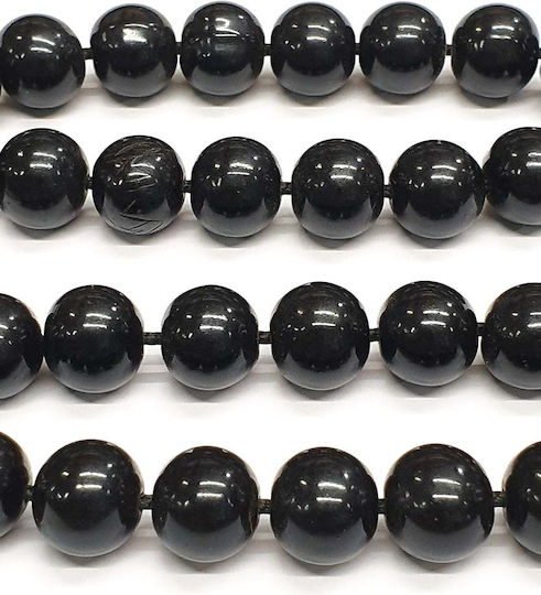 Roloi Komboloi Worry Beads with 33 Beads Made of Resin Length 34cm Black
