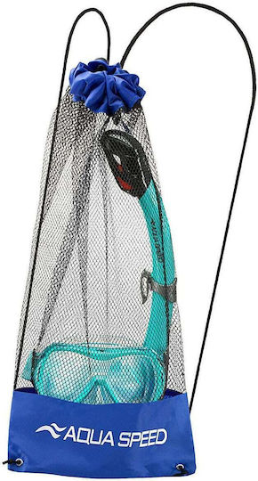 Aquaspeed Μάσκα Θαλάσσης με Αναπνευστήρα Παιδική Τιρκουάζ