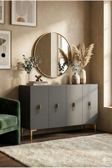 SteweHome Sideboard Holz 120x32x75cm Braun SteweHome Sideboard Holz 120x32x75cm Braun