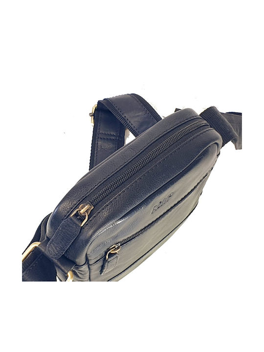 Leather Men's Shoulder / Crossbody Bag Black