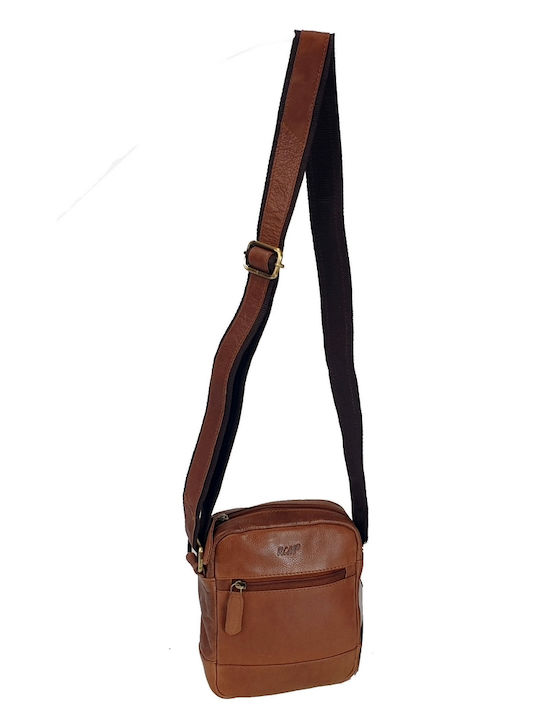 Geantă Bărbătească Din Piele De Umăr / Tip Crossbody Tabac Maro