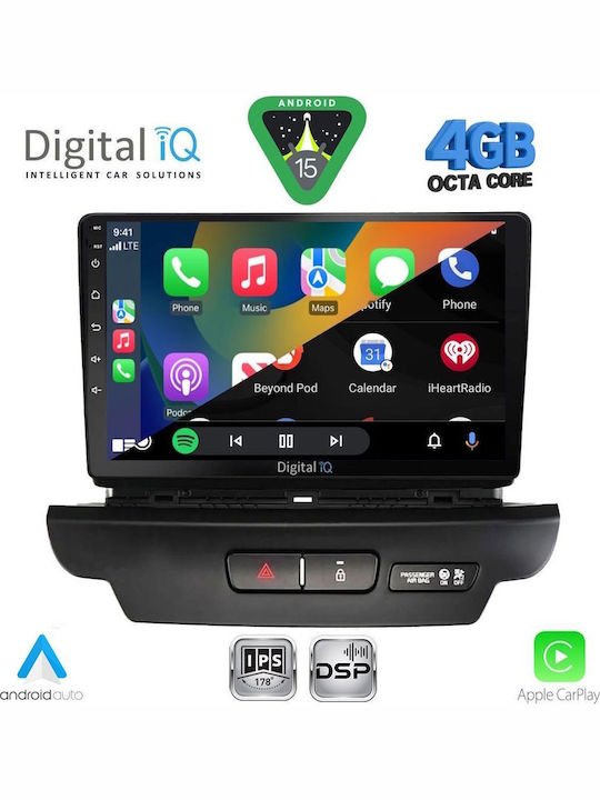 Digital IQ Car Audio System for Kia Ceed / XCeed 2018-2022 (Bluetooth/USB/WiFi/GPS/Apple CarPlay/Android Auto) with 10" Touch Screen
