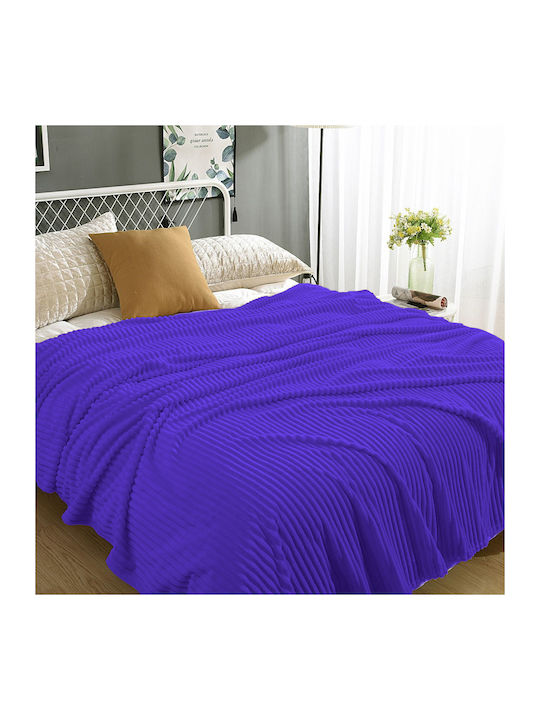 Furry Single Blanket 150x200cm Purple