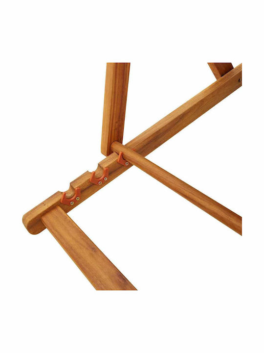Сезлонг Дървена С Подлакътници Син 61.5x110x96см