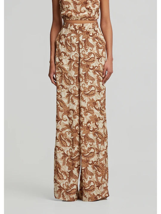 Women's Fabric Trousers Brown