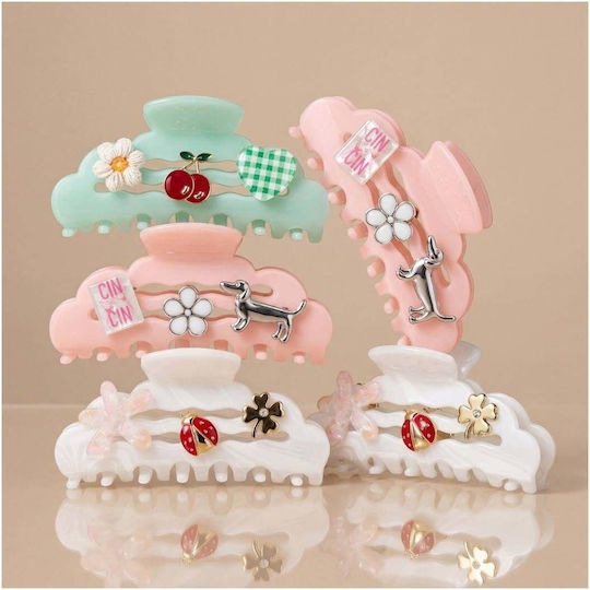 Invisibobble My Claw L Full Charms Κλάμερ Μεγάλου Μεγέθους 1 Τεμάχιο & Charms Διάφορα Σχέδια 5 Τεμάχια