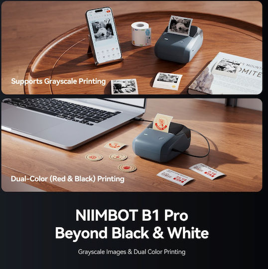 Niimbot B1 Pro Elektronischer Tragbarer Etikettendrucker 17747 Spaceblau