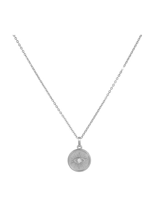 Colier Ochi Protector Din Argint Cu Zircon