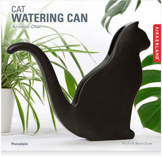 Gießkanne Katze Schwarz Porzellan Kikkerland 550ml