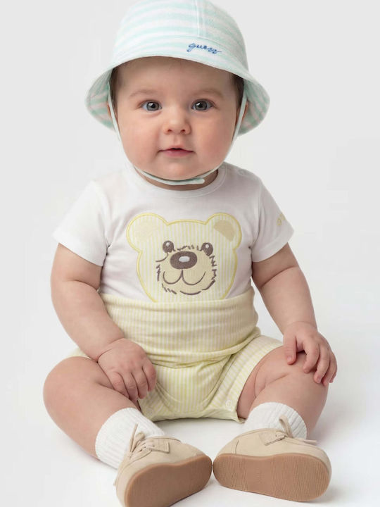 Guess Kids' Bucket Fabric Beige Hat