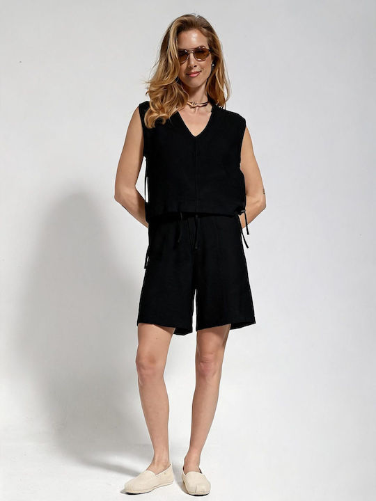 Damen Bermudas Schwarz