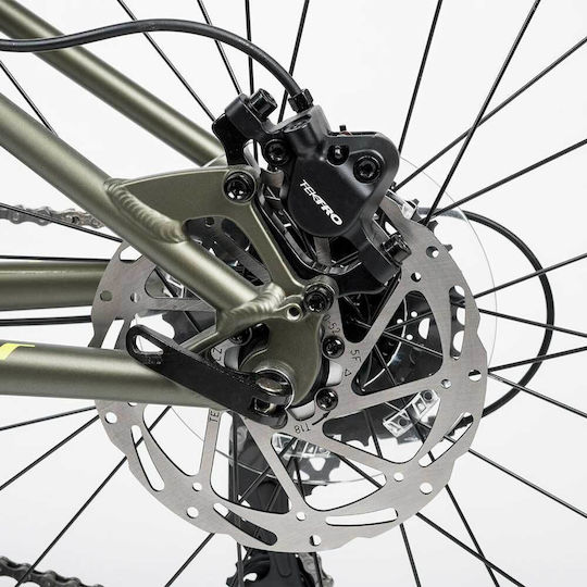 Author 24" 2026 Grünes Mountainbike mit Geschwindigkeiten und Hydraulischen Scheibenbremsen
