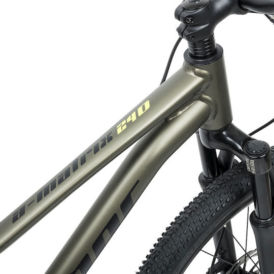 Author 24" 2026 Grünes Mountainbike mit Geschwindigkeiten und Hydraulischen Scheibenbremsen
