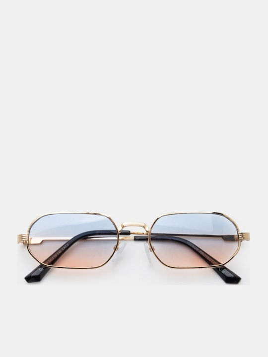 Luigi Unisex Sunglasses with Light Blue Metallic Frame and Light Blue Lens 4842530