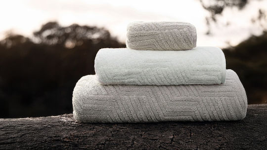 Valeria Home Cotton Hand Towel Villari Villari Snow Size 30x50cm Weight 730gsm Fog Snow