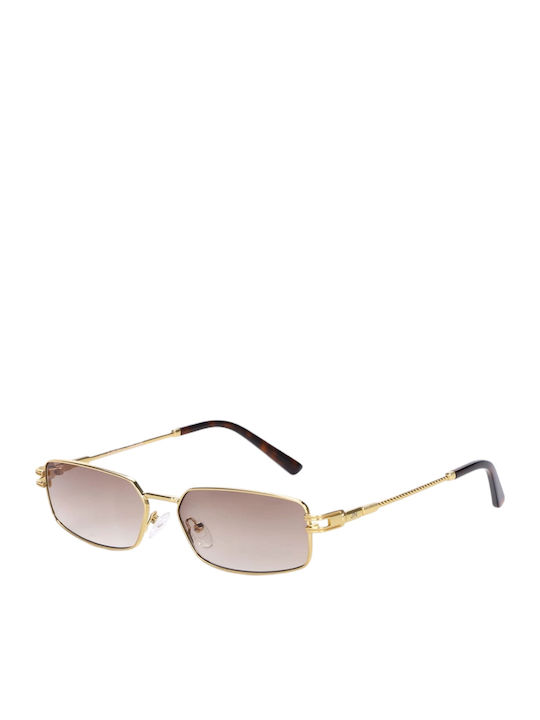 JohNocera Unisex Sunglasses With Gold Metallic Frame And Gold Gradient Lens JN-lilli-c04