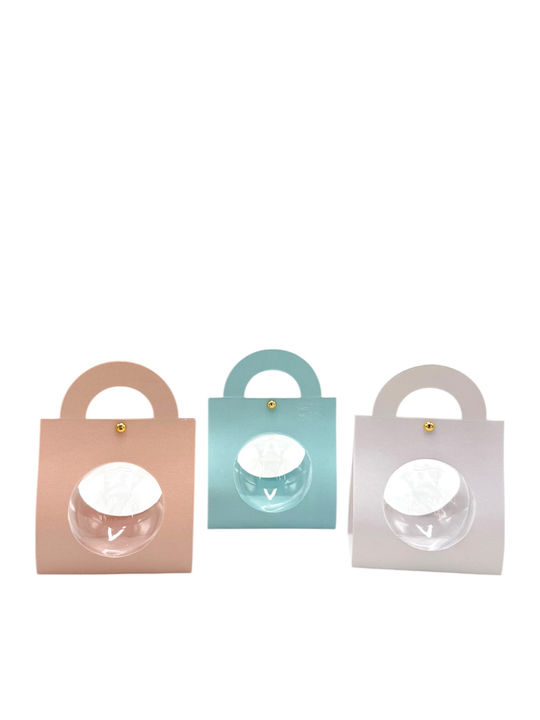 Paper Pink Iridescent Bag Plexiglass Ball 12 Pieces 8.5x4.5x12cm Χσ1ρ Rin-xs1p