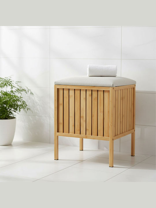 Relaxdays Laundry Basket Wooden 52l 52x39x39cm Brown
