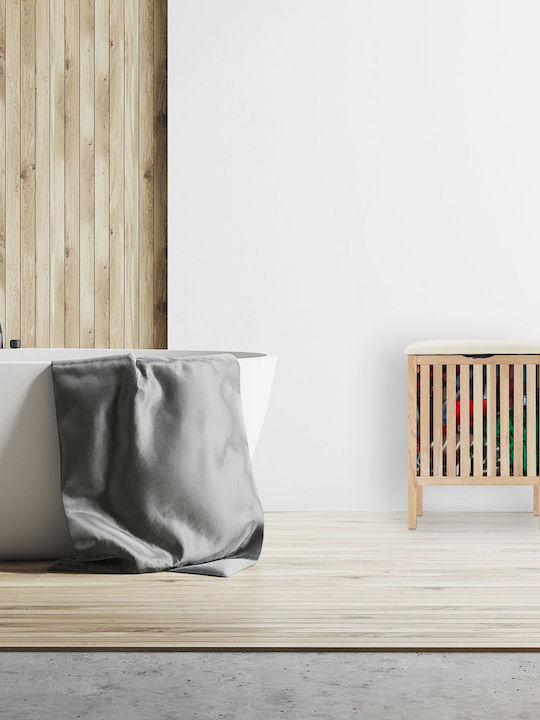 Relaxdays Laundry Basket Wooden 51x41x41cm Brown