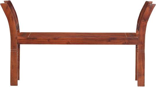 Dining Bench With Wooden Brown Surface 111x37x60cm