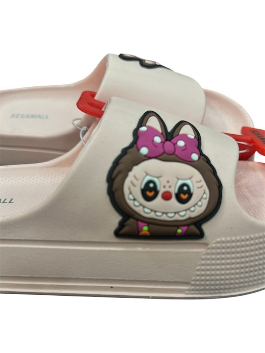 Flip Flops With Platforms In Beige Colour
