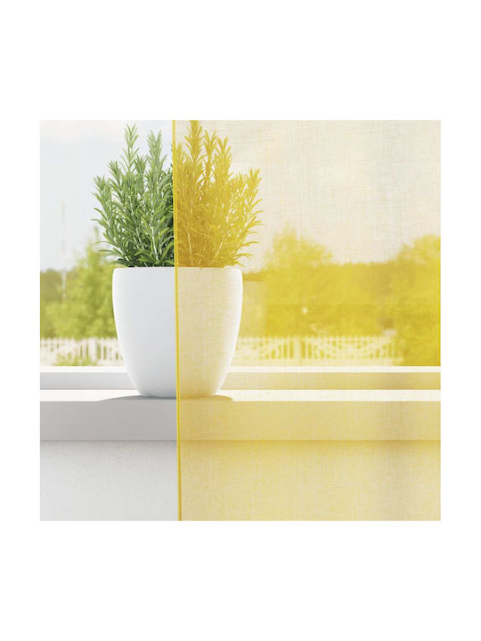 vidaXL Set Window Curtains with Tunnel Yellow 140x260cm