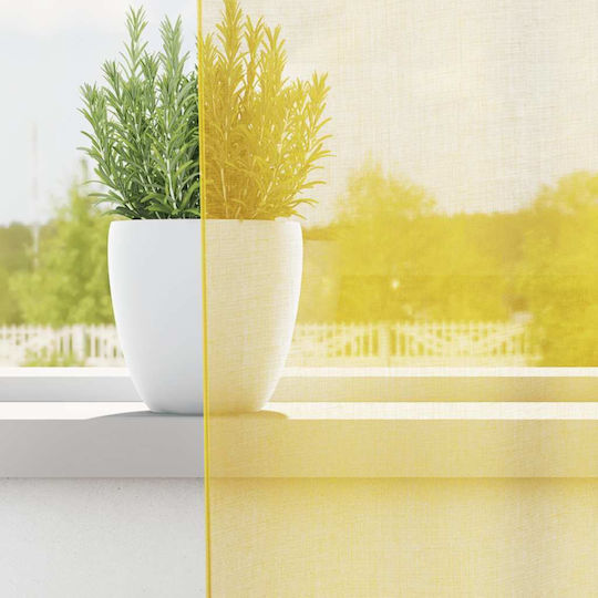 vidaXL Set Window Curtains with Tunnel Yellow 140x260cm