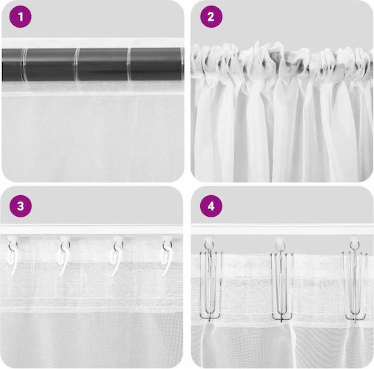 vidaXL Set Window Curtains with Tunnel Yellow 140x260cm