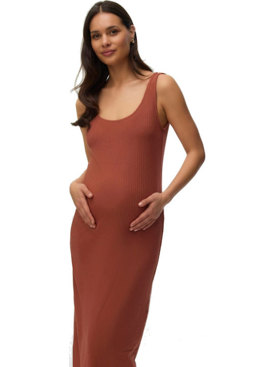 Maternity Dress Long Mahogany 20021471 Tank Mamalicious