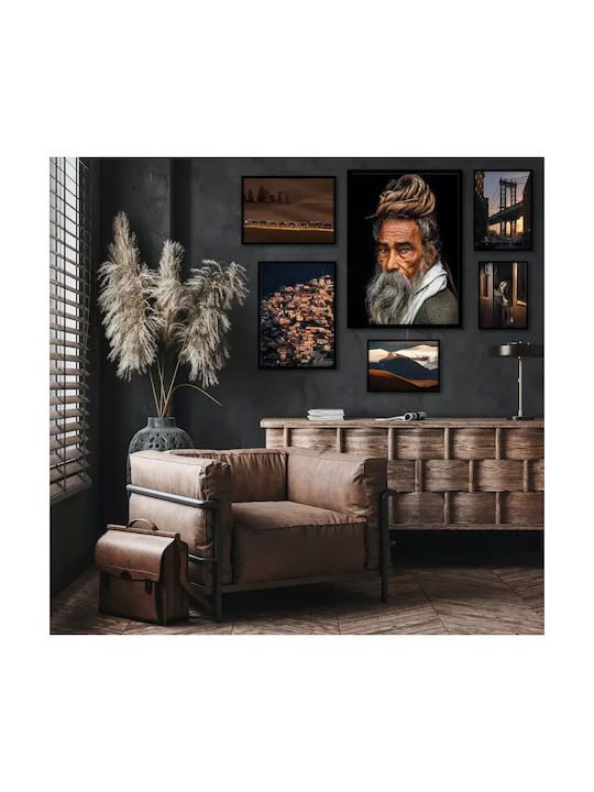 Poster Mountain Pst25134 40cm X 50cm Premium Black Wooden Frame