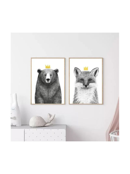 Παιδικό Κάδρο Queen Fox 40x50εκ.