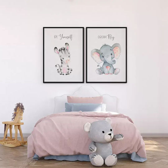 Kids Wall Art Framed Giraffe 40x50cm