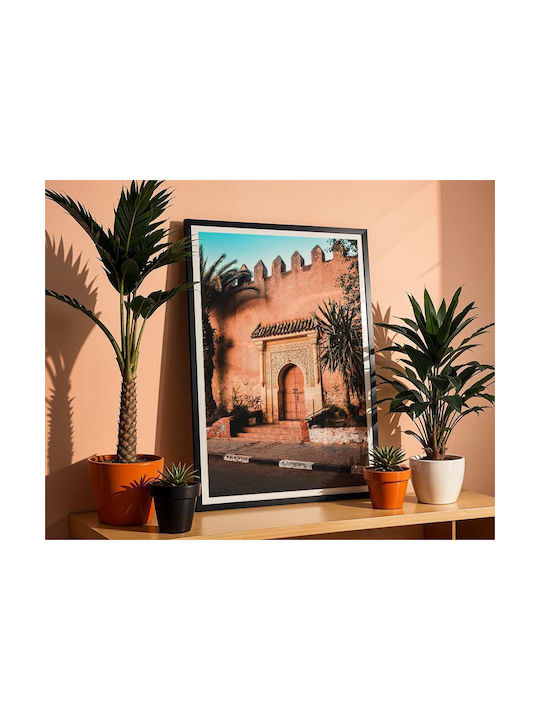 Poster Arabic Door Pst2595 40cm X 50cm Premium Black Wooden Frame