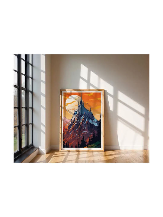 Poster Lord Rings Mordor Middle Earth Mv128 40cm X 50cm Premium Μαύρο Ξύλινο Κάδρο