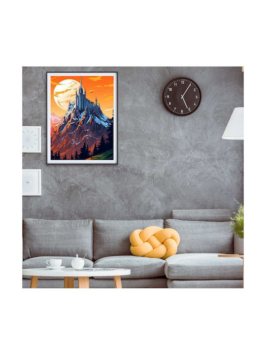 Poster Lord Rings Mordor Middle Earth Mv128 40cm X 50cm Premium Μαύρο Ξύλινο Κάδρο