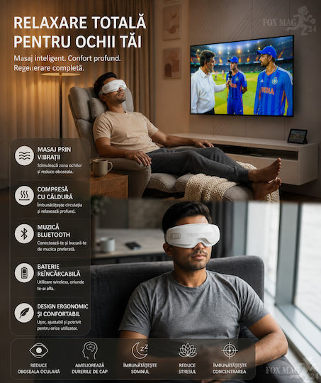 Masca de Somn cu Bluetooth Căști Gri