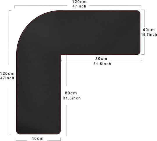 Resteq Schreibtischunterlagen Gaming Zoresyn L 120+120x40cm