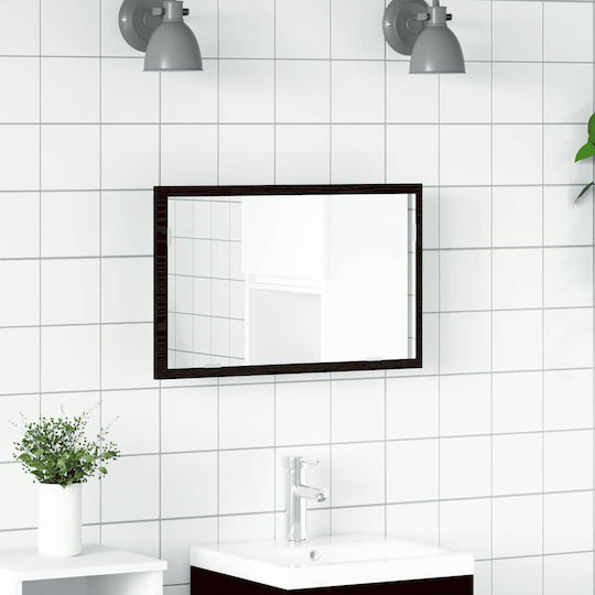 vidaXL Bathroom Mirror Led 60x37cm Black