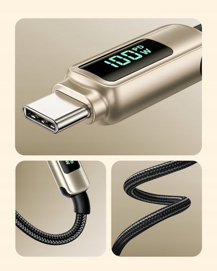 Innostyle USB 2.0 Cable USB-C male - USB-C / USB-A 100W Χρυσό 1m DP-CC1001TG