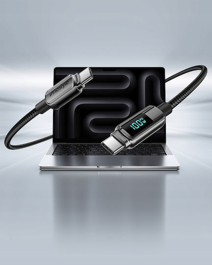 Innostyle USB 2.0 Кабел USB-C Мъжки - USB-C / USB-A 100W Черен 1m DP-CC1001BLK